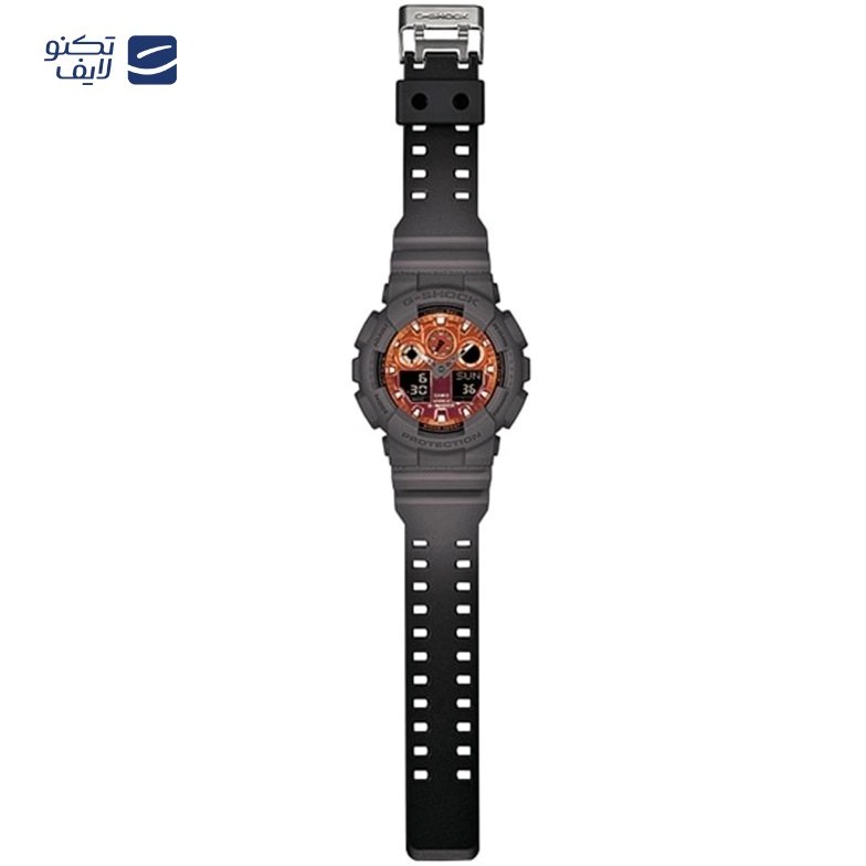 ساعت مچی مردانه کاسیو مدل GA-100FL-8ADR با بند رزینی، تصویر ۲