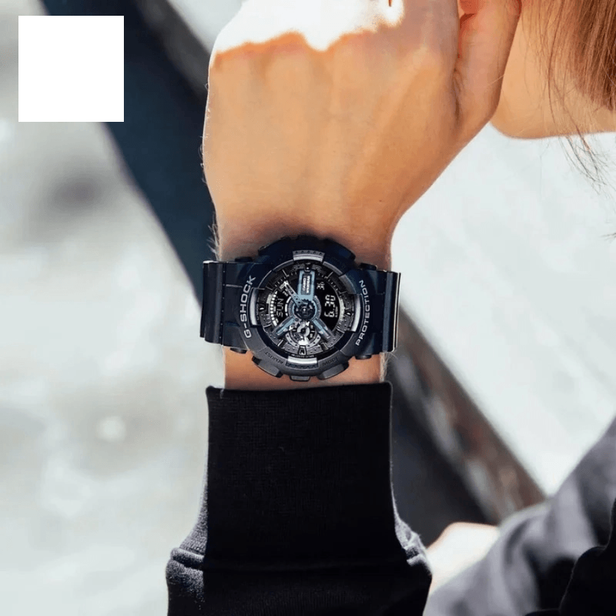 ساعت مچی عقربه ای و دیجیتال مردانه کاسیو G-SHOCK مدل GA-110-1B، تصویر ۴