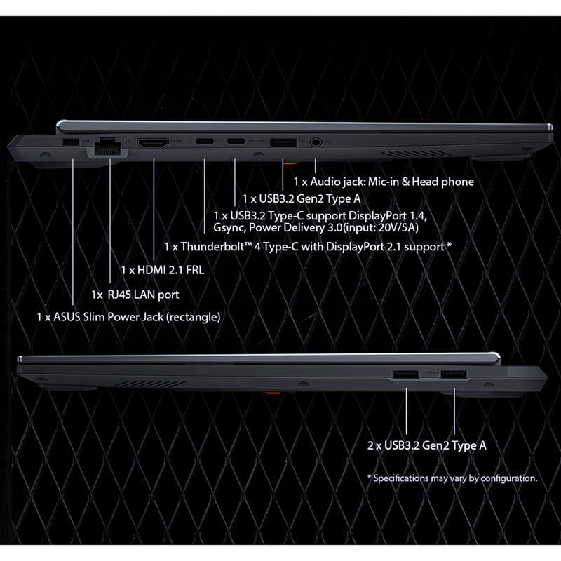 لپ تاپ 16 اینچی ایسوس مدل TUF Gaming F16 FX608JHR-i7 14650HX-RTX5050 8GB-16GB DDR5 5600MHz-512GB SSD-WUXGA 165Hz، تصویر ۷