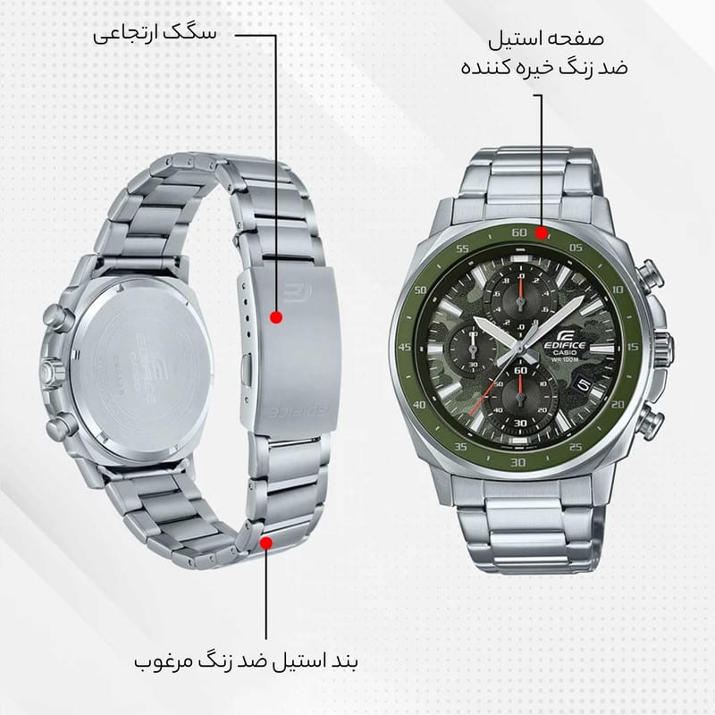 ساعت مچی عقربه‌ای مردانه کاسیو مدل EFV-600D-3CVUDF، تصویر ۱۲