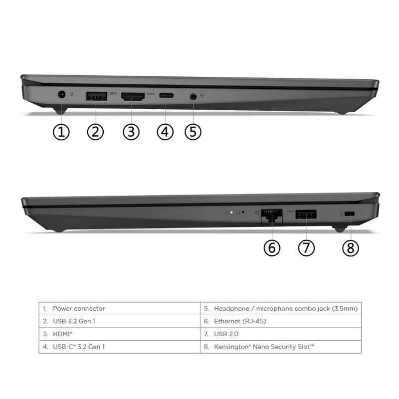 لپ تاپ 15.6 اینچی لنوو مدل V15 G4 IRU-i7 13620H-16GB DDR4 3200MHz-512GB SSD-IPS، تصویر ۹
