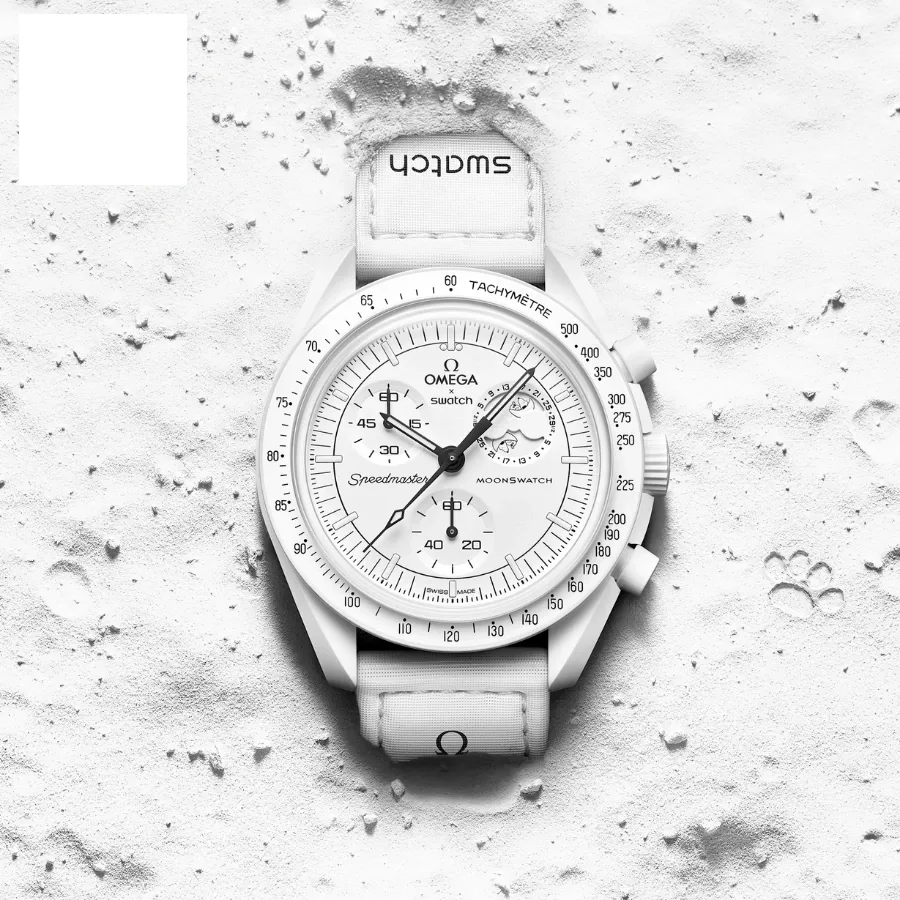 ساعت مچی عقربه ای امگا سواچ مدل Mission To Moonphase، تصویر ۴