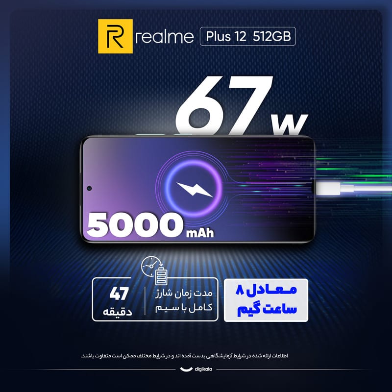 گوشی موبایل ریلمی مدل Plus 12 ظرفیت 512 گیگابایت و رم 12 گیگابایت، تصویر ۲۴