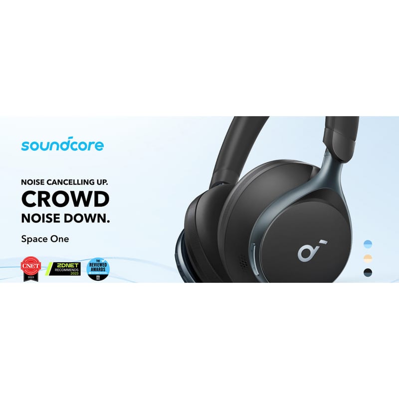 هدفون بی‌سیم انکر مدل Space One با نویز کنسلینگ فعال (ANC)، درگاه شارژ USB Type-C، مقاوم در برابر رطوبت و عرق، تصویر ۷