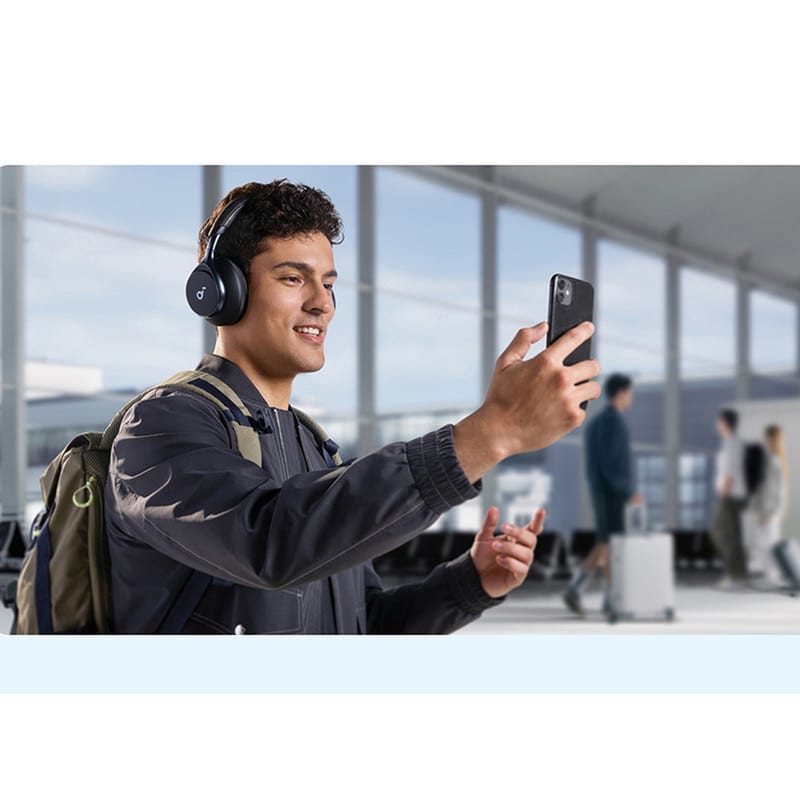 هدفون بی‌سیم انکر مدل Space One با نویز کنسلینگ فعال (ANC)، درگاه شارژ USB Type-C، مقاوم در برابر رطوبت و عرق، تصویر ۱۸