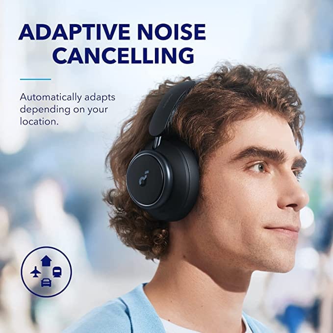 هدفون بلوتوثی برند انکر مدل Soundcore Space Q45 A3040 با نویز کنسلینگ فعال (ANC)، درگاه شارژ USB Type-C، پشتیبانی از شارژ سریع، دارای فناوری نویز کنسلینگ هوشمند سه‌حالته، مقاوم در برابر رطوبت و عرق، تصویر ۹