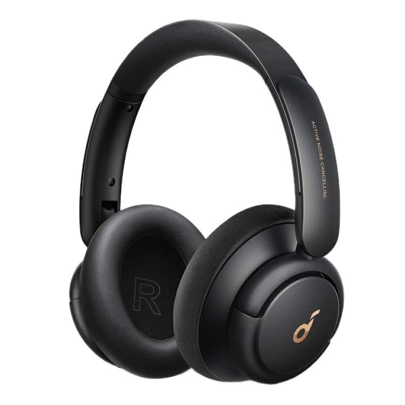 هدفون بلوتوثی انکر مدل SoundCore Life Q30 با نویز کنسلینگ فعال (ANC)، درگاه شارژ USB Type-C، دارای میکروفون دوگانه با حذف نویز، مجهز به فناوری Hi-Res Audio، دارای حالت Transparency برای شنیدن صدای محیط، تصویر ۴