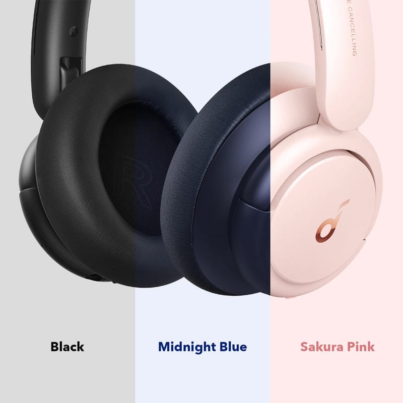هدفون بلوتوثی انکر مدل SoundCore Life Q30 با نویز کنسلینگ فعال (ANC)، درگاه شارژ USB Type-C، دارای میکروفون دوگانه با حذف نویز، مجهز به فناوری Hi-Res Audio، دارای حالت Transparency برای شنیدن صدای محیط، تصویر ۶