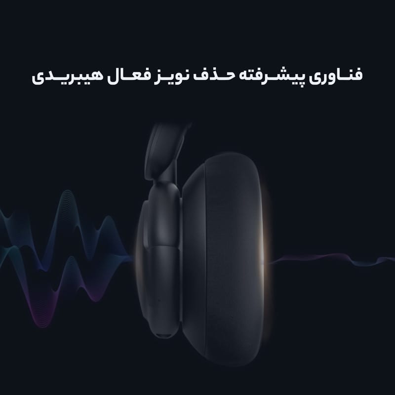 هدفون بلوتوثی انکر مدل SoundCore Life Q30 با نویز کنسلینگ فعال (ANC)، درگاه شارژ USB Type-C، دارای میکروفون دوگانه با حذف نویز، مجهز به فناوری Hi-Res Audio، دارای حالت Transparency برای شنیدن صدای محیط، تصویر ۱۲