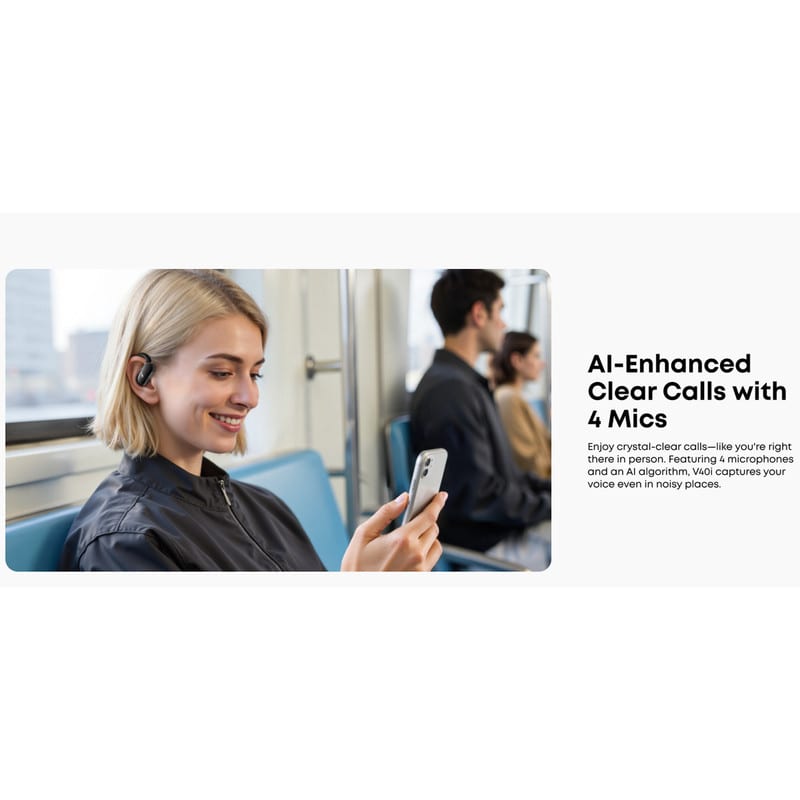 هدفون بلوتوثی مدل SoundCore V40i با پشتیبانی از Hi-Res Audio Wireless و LDAC، اتصال همزمان به 2 دستگاه، 11 ساعت پخش موسیقی،دارای فناوری هوش مصنوعی و مقاومت در برابر رطوبت و عرق، تصویر ۱۲